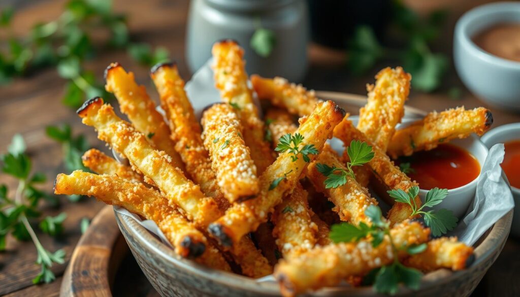 Crispy Parmesan Zucchini Fries Keto Recipe